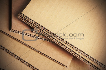 Corrugated Cardboard Background, Carton Detail