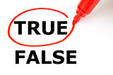 True or False with Red Marker