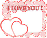 Valentine card with copyspace. love valentine day series