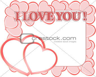 Valentine card with copyspace. love valentine day series