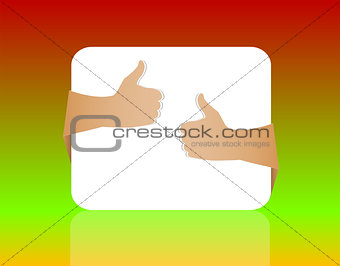 blank business card in a hand