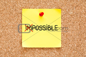 Sticky Note Possible Not Impossible