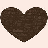 vector illustration of love coffee
