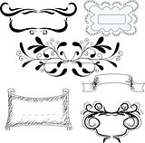 set of decorative elements