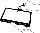 Tablet pc with stylus pen