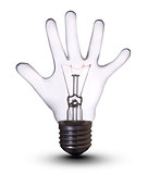 hand light bulb