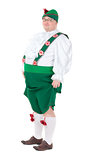 Funny fat man wearing German Bavarian clothes