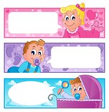Baby theme banners collection 1