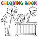 Coloring book baby theme image 1