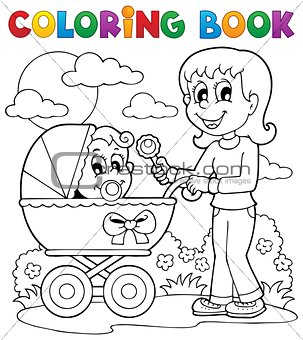 Coloring book baby theme image 2