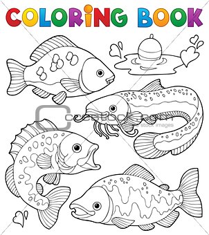 Coloring book freshwater fishes 1