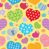 Seamless background with hearts 8