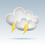 Cloud icon. Lightning.