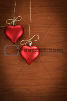 wooden board for valentine message