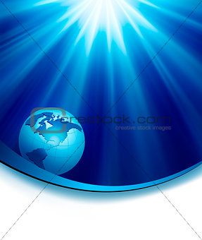 Business elegant abstract background with globe. Vector illustration Image