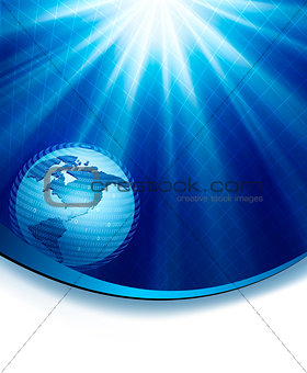 Business elegant abstract background with globe. Vector illustration