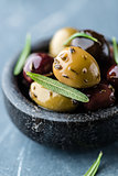 Marinated olives with rosemary