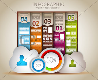 Infographic elements - Cloud and Technology