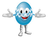 Blue Cartoon Easter Egg Man
