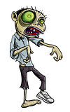 Cartoon illustration of green zombie
