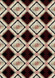 Delicate checkered seamless background with red pattern