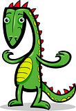 cartoon illustration of lizard or dinosaur