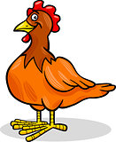 hen farm animal cartoon illustration
