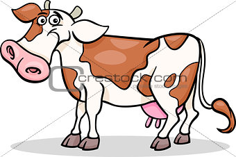 cow farm animal cartoon illustration