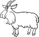 farm goat cartoon for coloring book