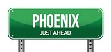 Phoenix Road Sign illustration design