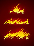 burning flame of fire vector silhouette