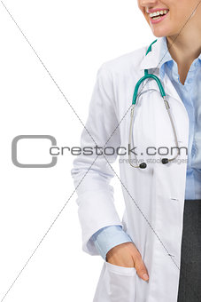 Closeup on smiling medical doctor woman