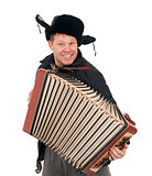 Russian man with accordion