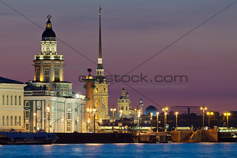 The iconic view of St. Petersburg White Nights