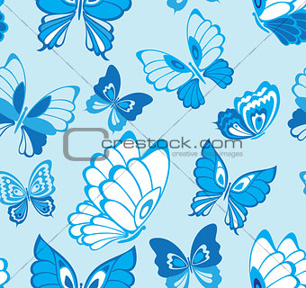 Seamless pattern with butterfly