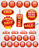 Vector Set of Sale and Promotion Labels and Badges
