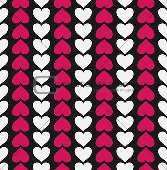 Vector seamless pattern with valentine hearts