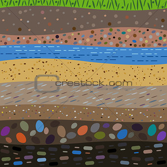 layers of the earth abstract background