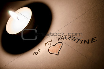Be my Valentine note
