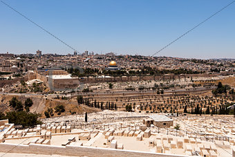 Jerusalem View With Cemetery