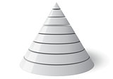 Vector Cone Eight Levels, Vectorial 3d Shape