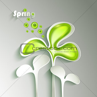 Abstract paper leaves