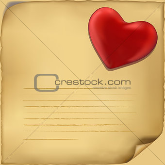 Love letter. Illustration on background, Illustrator CS, EPS10, SVG