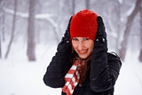 Young woman outdoor in winter