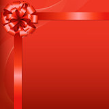 Red Background With Red Bow
