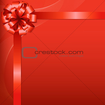 Red Background With Red Bow