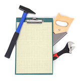 Work tools and clipboard