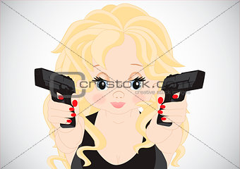 Girl with guns