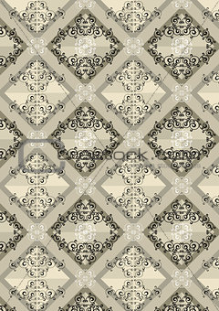 Delicate checkered seamless background with beige shades