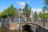 Amsterdam. Bridge across the canals